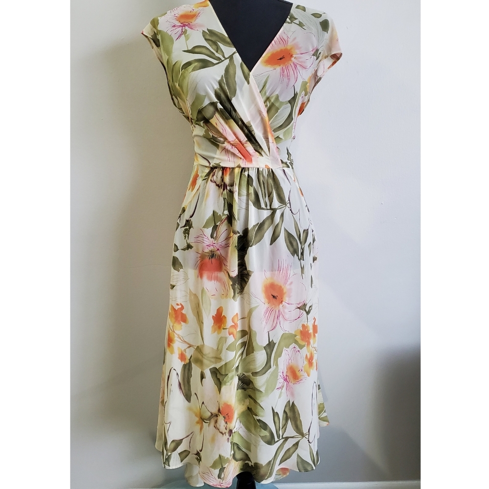 Spirgel Sz 14 Floral Sheer Dress Cover